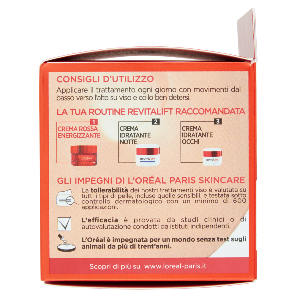 L'Or&eacute;al Paris Crema Viso giorno anti-rughe Revitalift con Ginseng Rosso e Proretinolo avanzato, 50ml