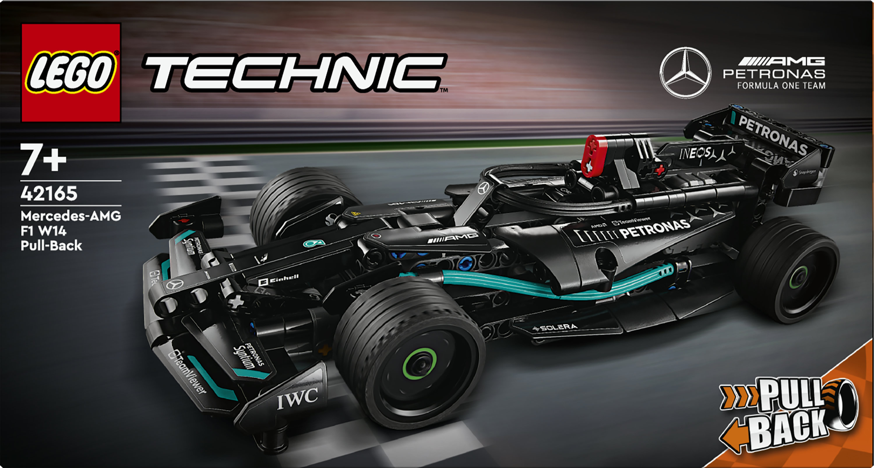 LEGO Technic 42165 Mercedes-AMG F1 W14 E Performance Pull-Back, Macchina Giocattolo da Costruire, Gioco Creativo per Bambini 7+