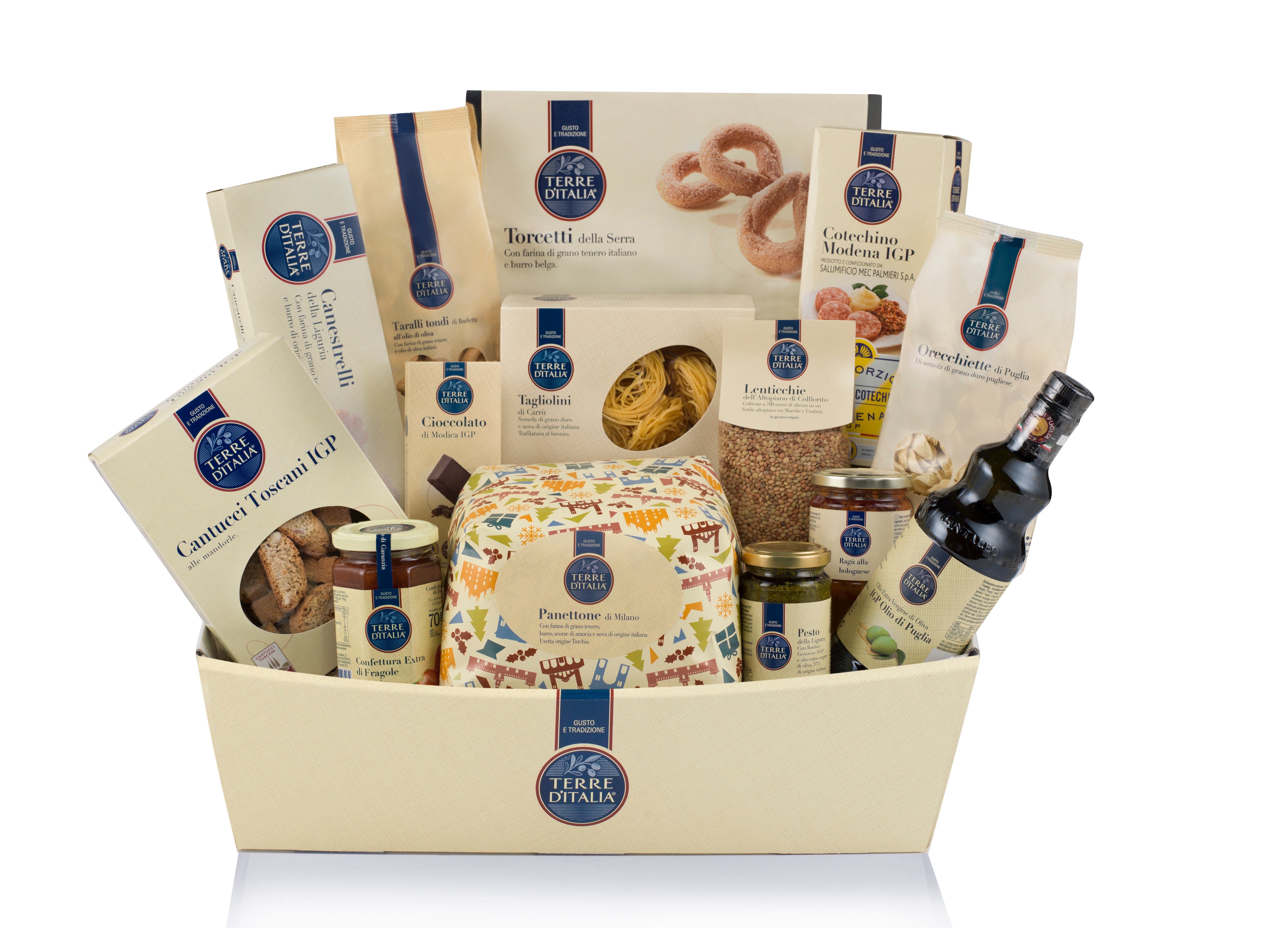 Cesto natalizio Iris - 14 prodotti