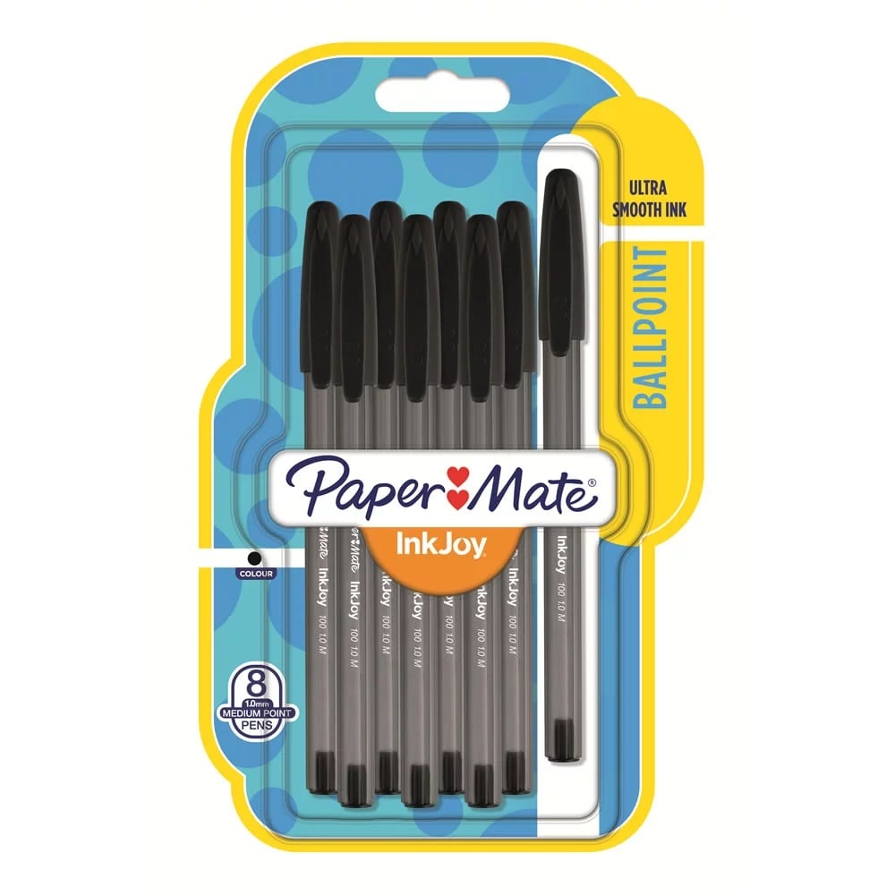 Papermate InkJoy 100 ST Nero Penna a sfera Medio 8 pz