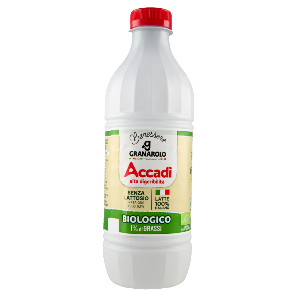 Granarolo Benessere Accad&igrave; Senza Lattosio Biologico 1% di Grassi 1 L