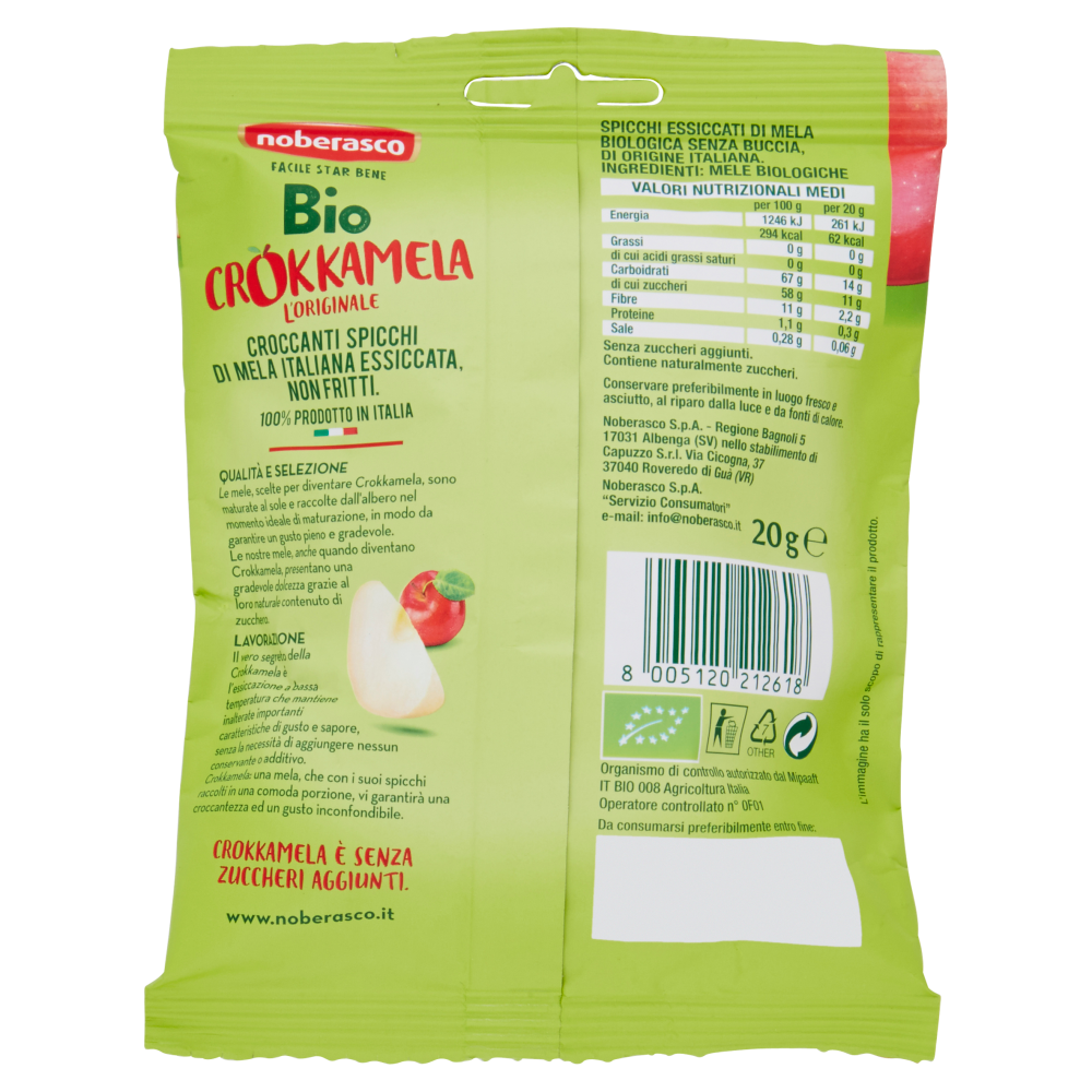 noberasco Bio CrokkaMela Spicchi di Mele 20 g