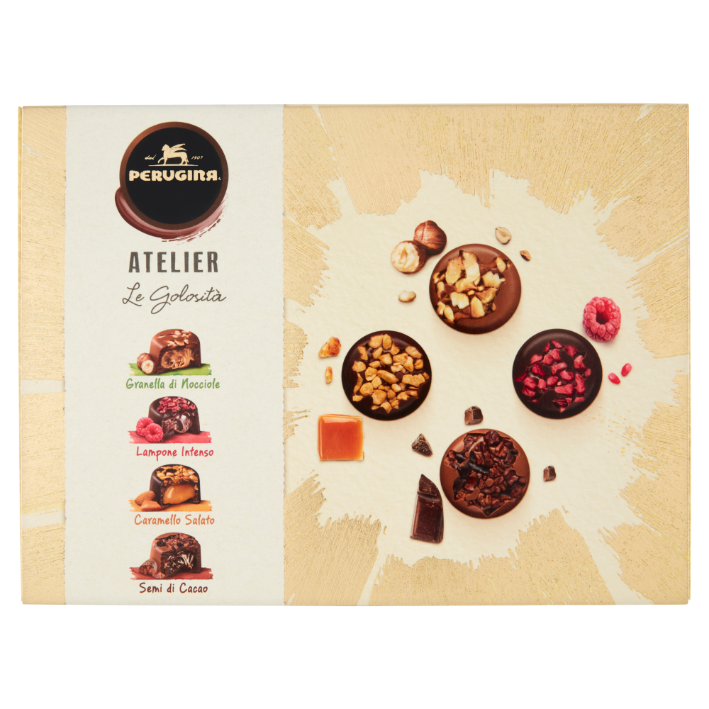 PERUGINA Atelier le Golosità Cioccolatini Assortiti Scatola Regalo Natale 186 g