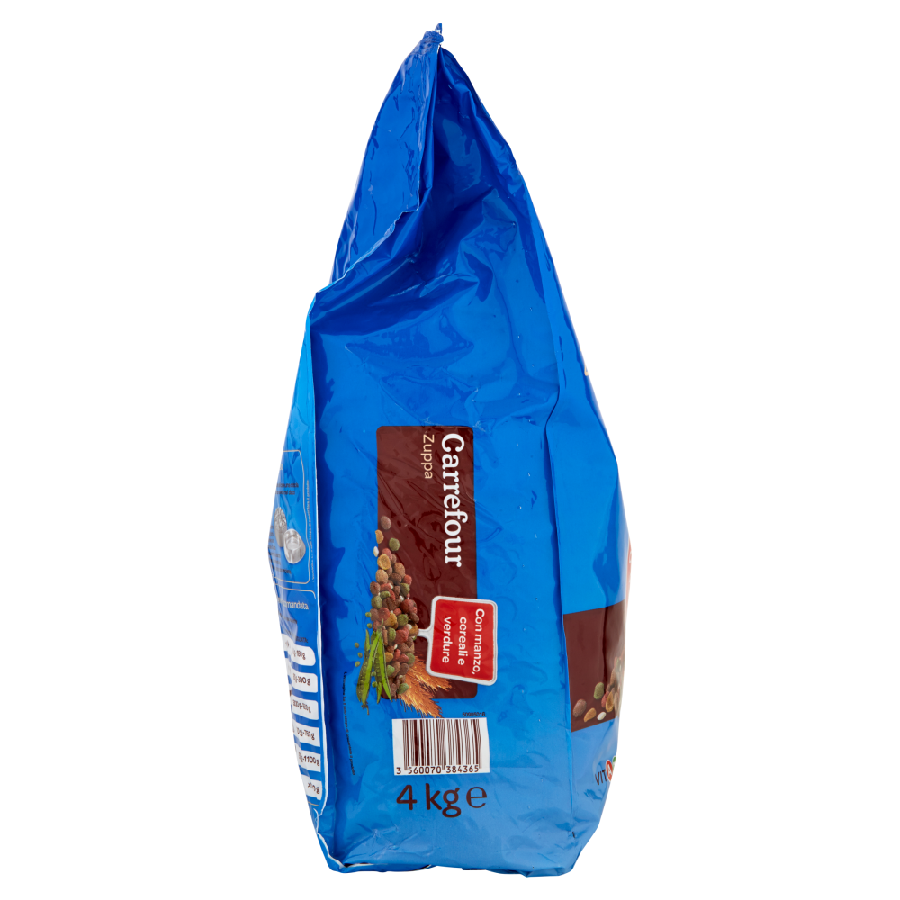 Carrefour Adult Zuppa Con manzo, cereali e verdure per cani 4 kg