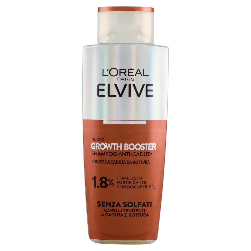 Elvive Growth Booster Shampoo Anti-Caduta, per Capelli Tendenti a Caduta e Rottura, 200 ml