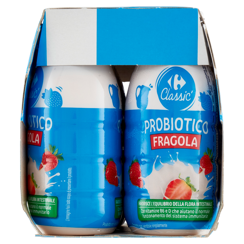 Carrefour Classic Probiotico Fragola 6 x 100 g