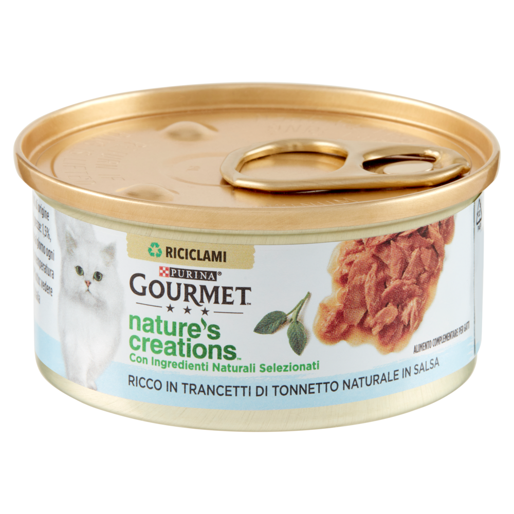 PURINA GOURMET Nature's Creations Ricco in Trancetti di Tonnetto Naturale in Salsa 70 g