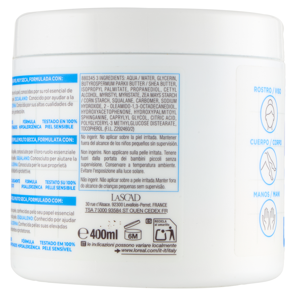 Mixa Ceramide Protect Crema Idratante Rinforzante 400 ml