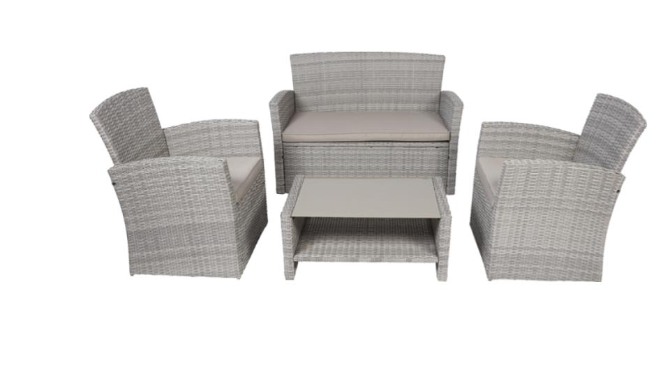 Set Giardino 4 Pezzi GIANTEX - Con Tavolino, Panchina E 2 Sedie, Textilene, Per Esterno - Foto 6