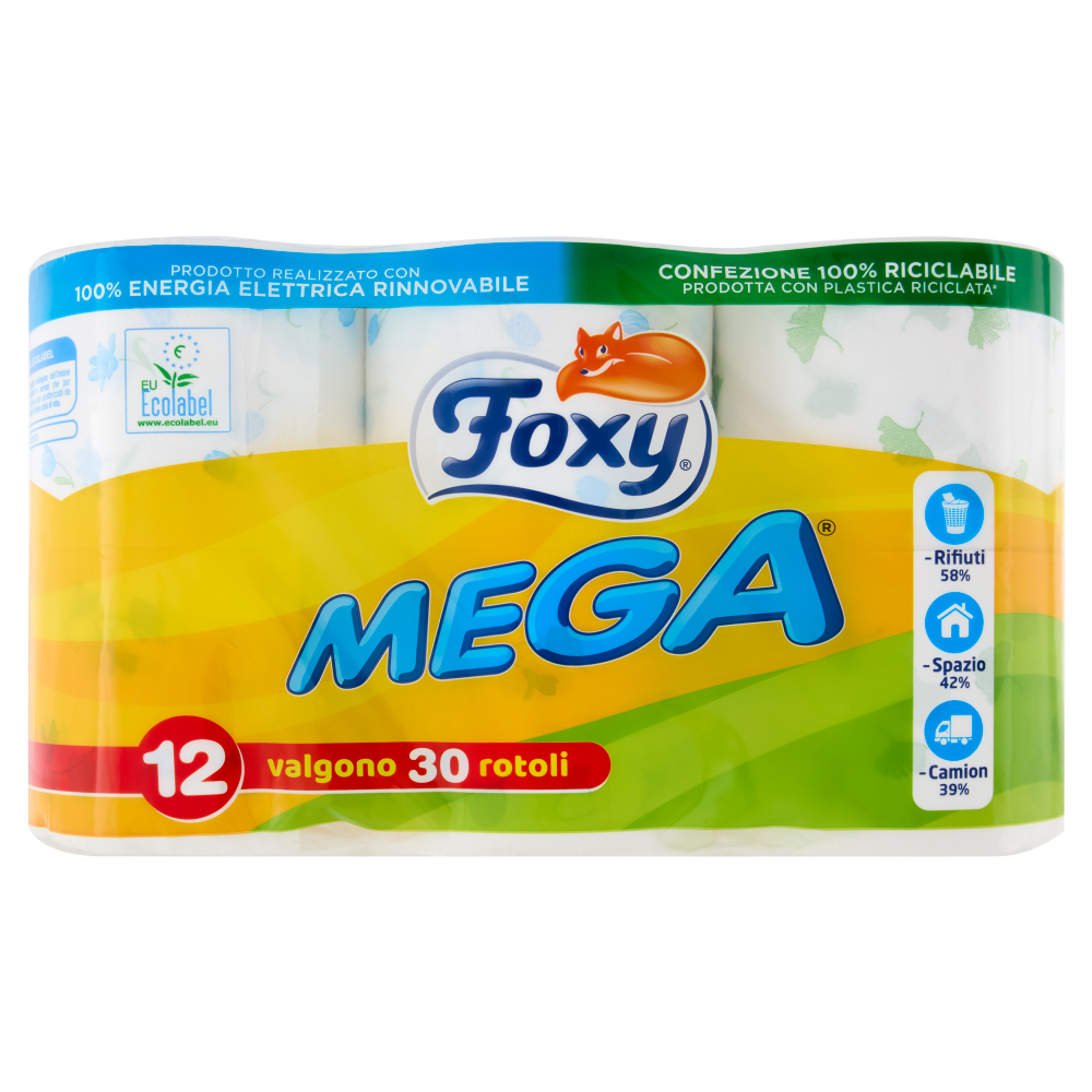 Foxy Mega carta igienica 2 veli 12 rotoli