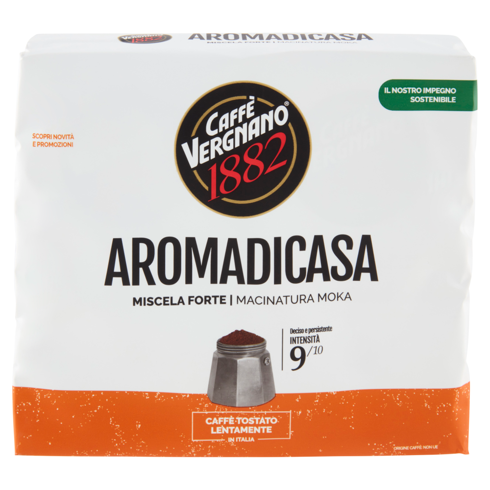 Caff&egrave; Vergnano 1882 Aromadicasa Macinatura Moka 2 x 250 g