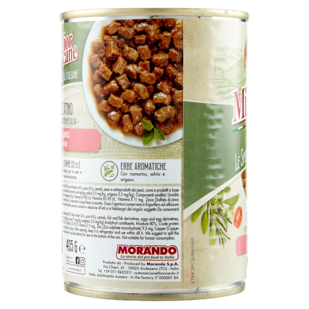 Migliorcane Le Specialità Italiane Spezzatino con Suino 405 G