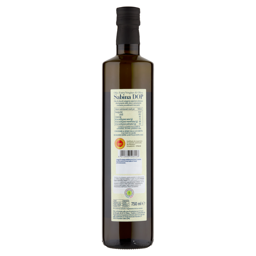 Terre d'Italia Olio Extra Vergine di Oliva Sabina DOP 750 ml