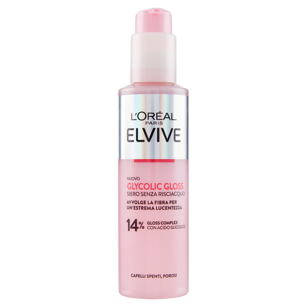 L'Oréal Paris Elvive Glycolic Gloss Siero Senza Risciacquo con Acido Glicolico 150 ml