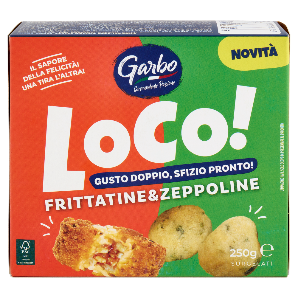 Garbo Loco! Frittatine & Zeppoline Surgelati 250 g