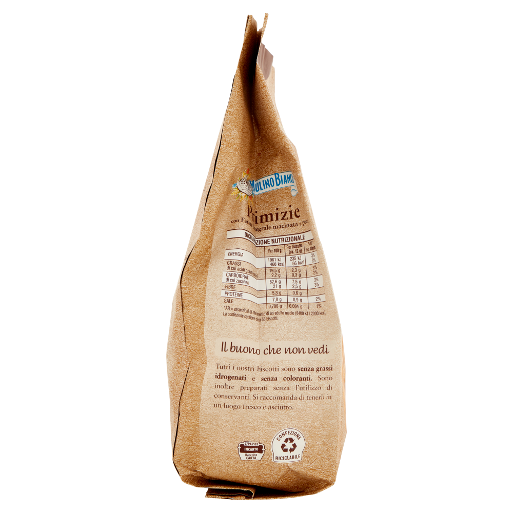 Mulino Bianco Primizie Biscotti con Farina Integrale Macinata a Pietra 700g