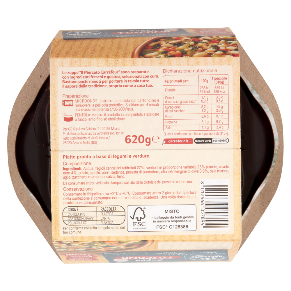 Carrefour il Mercato Zuppa Toscana 620 g