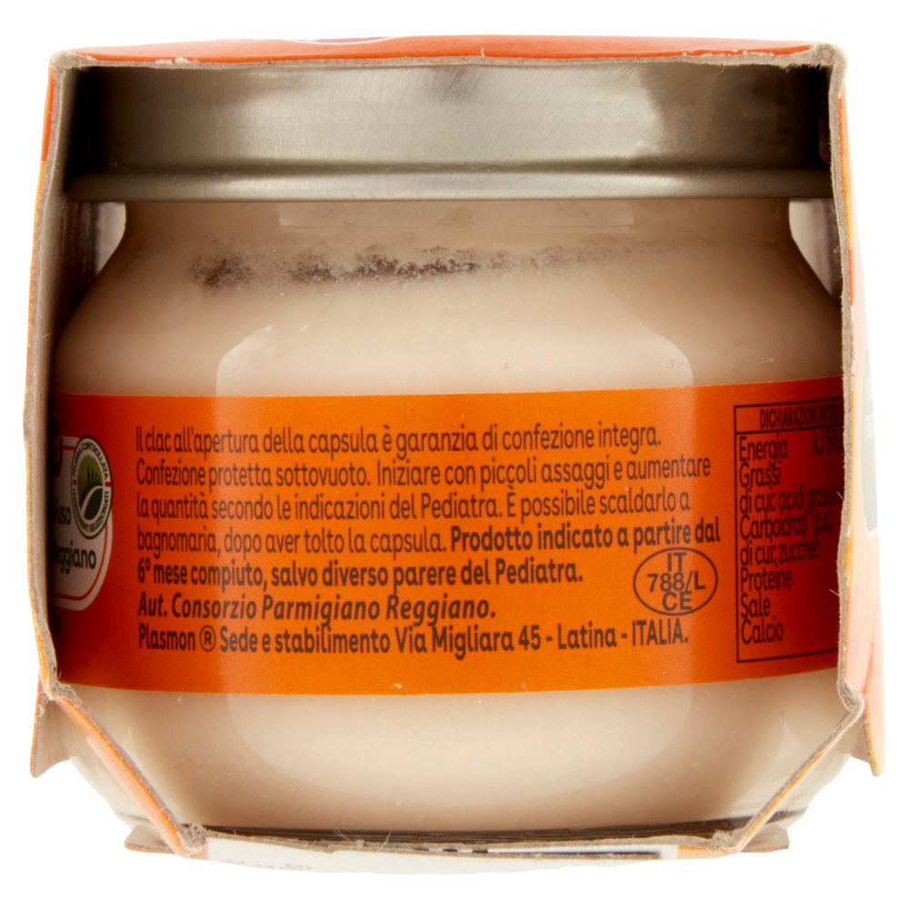 Plasmon Omogeneizzato Formaggino fuso con Parmigiano Reggiano 2 x 80 g