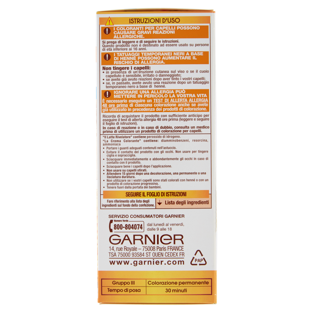 Garnier Belle Color Colore Luminoso, Tinta per Capelli Bianchi 110 Biondo Chiarissimo Naturale