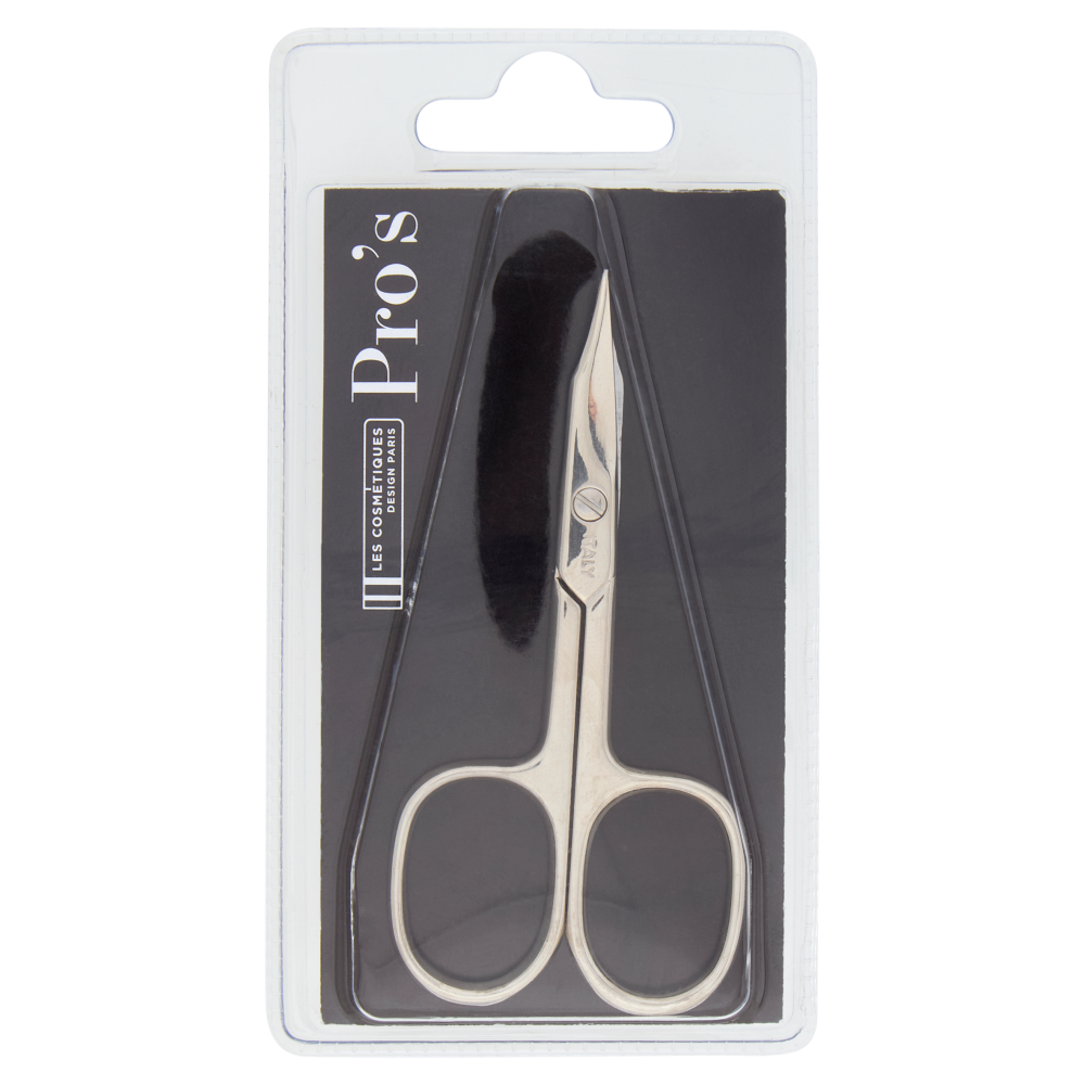 Les Cosmétiques Design Paris Pro's Forbice Unghie Punta Acuta Professionale in Acciaio Nichelato