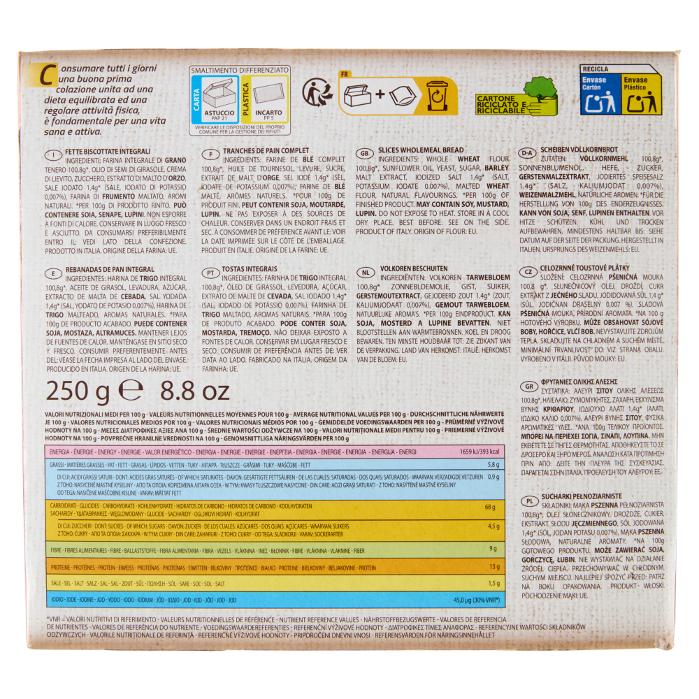 GrissinBon leFrescheBiscottate Integrali 250 g