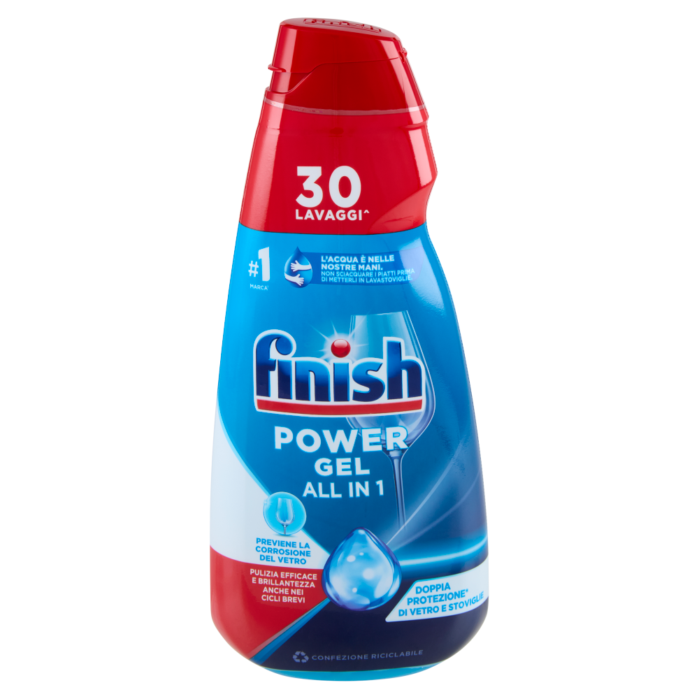 Finish Power Gel Stoviglie Protette liquido lavastoviglie 30 lavaggi 600 ml