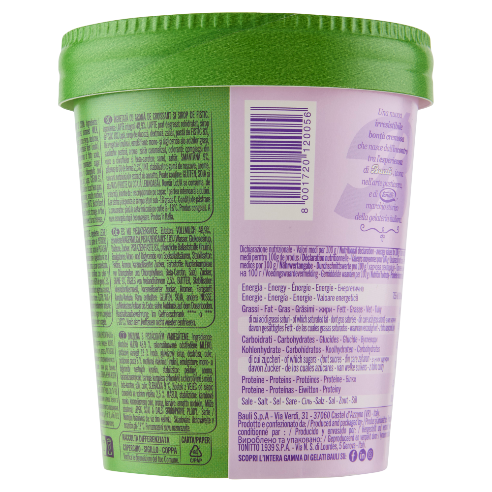 Bauli gelato al sapore di Croissant Pistacchio 275 g