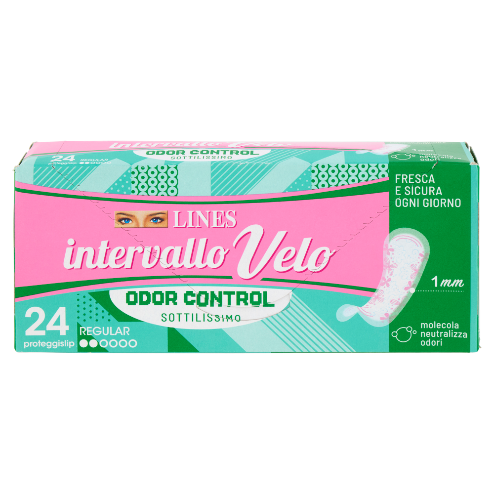 Lines intervallo Velo Odor Control proteggislip Regular 24 pz