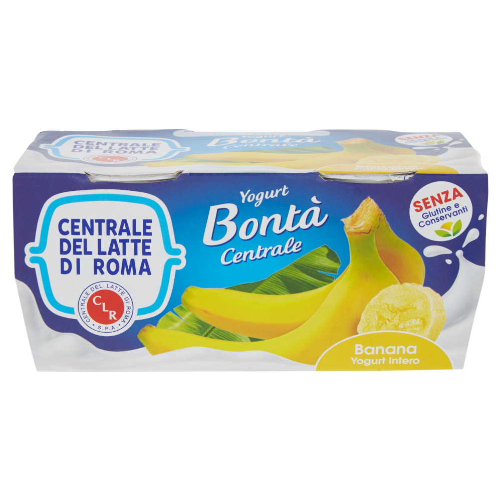 Centrale del Latte di Roma Bont&agrave; Centrale Banana Yogurt intero 2 x 125 g