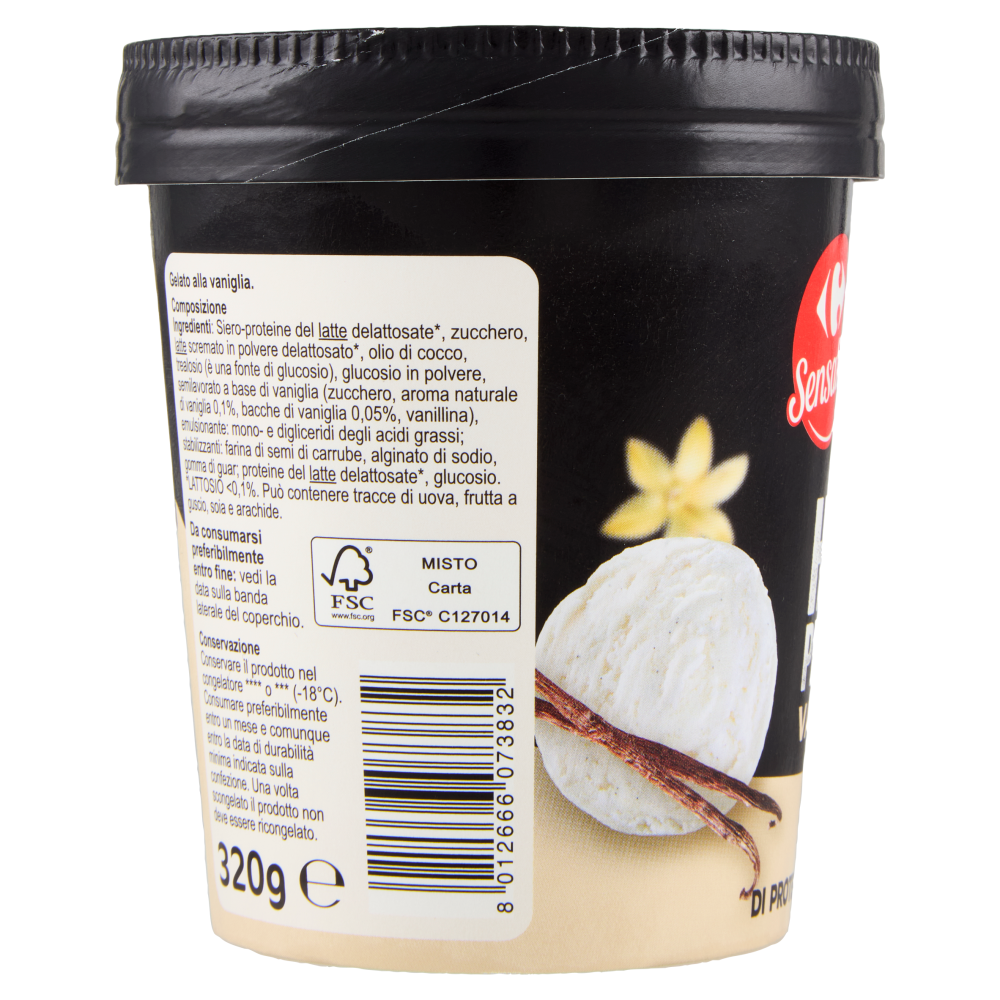 Carrefour Sensation High Protein Gelato Vaniglia 320 g
