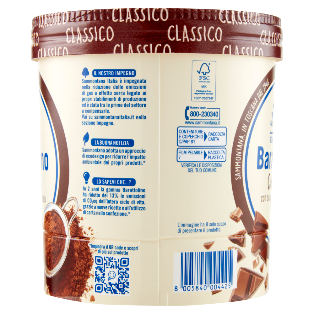Sammontana Barattolino Classico Cioccolato 500 g