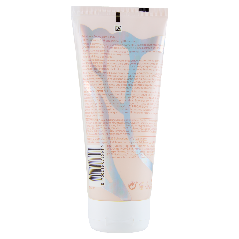 Satin Care Scrub Levigante per la Pelle per i peli e la pelle delle zone intime 177 ml
