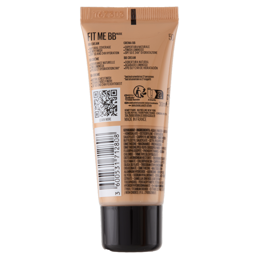 Maybelline New York Fit Me BB Cream Nude 50 SPF 50 30 ml