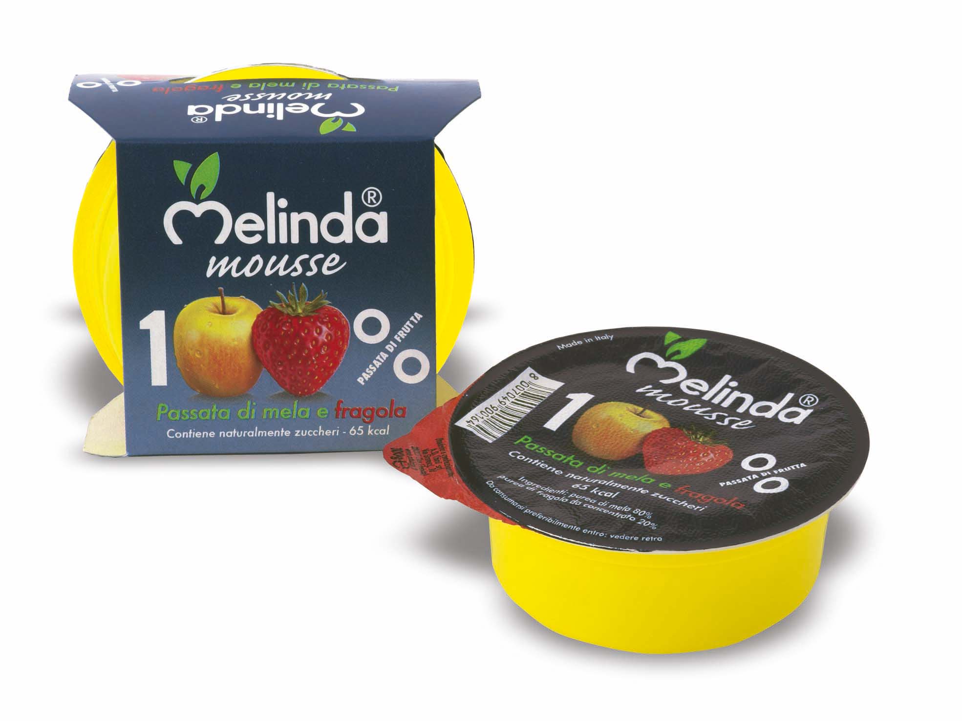 Melinda Mousse mela Golden e fragola 100 g