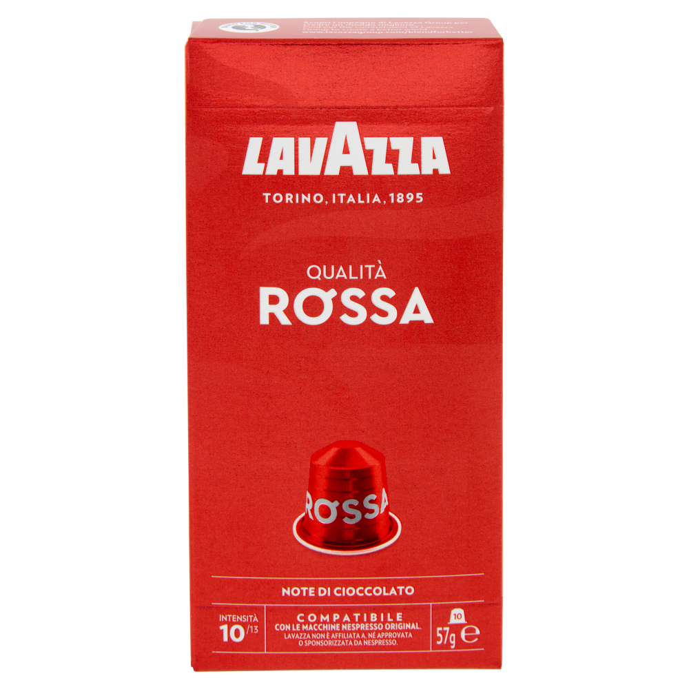 Lavazza Qualit&agrave; Rossa Compatibile con Nespresso Original 10 Capsule 57 g