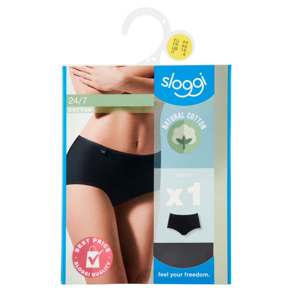 sloggi 24/7 Cotton Midi tg. 4 Black 1 pz