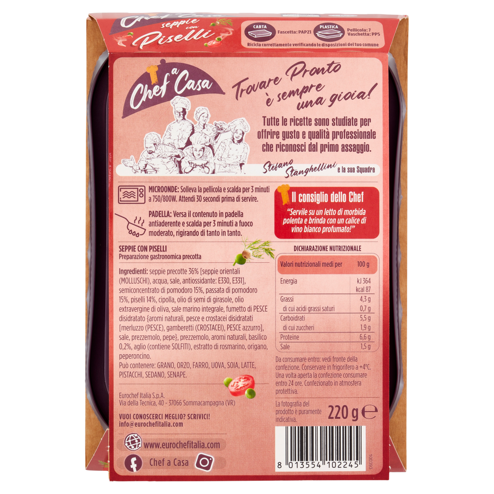 Chef a Casa seppie con Piselli 220 g