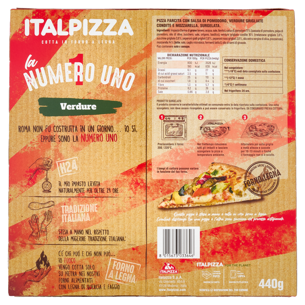 Italpizza la Numero Uno Verdure 440 g