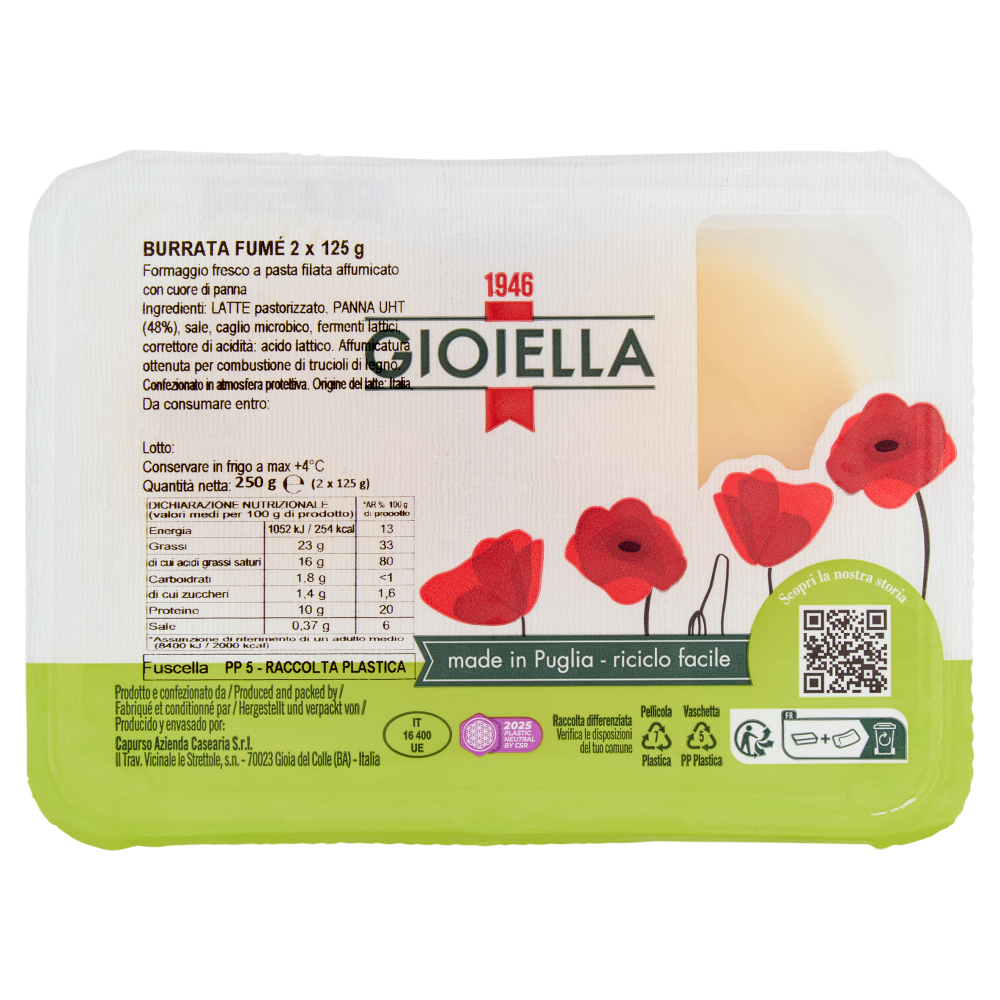 Gioiella Burrata Fumè 2 x 125 g
