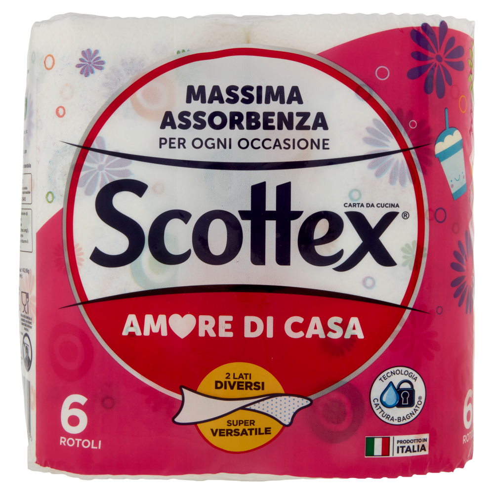 Scottex Amore di Casa Carta da Cucina Rotoli 6 pz