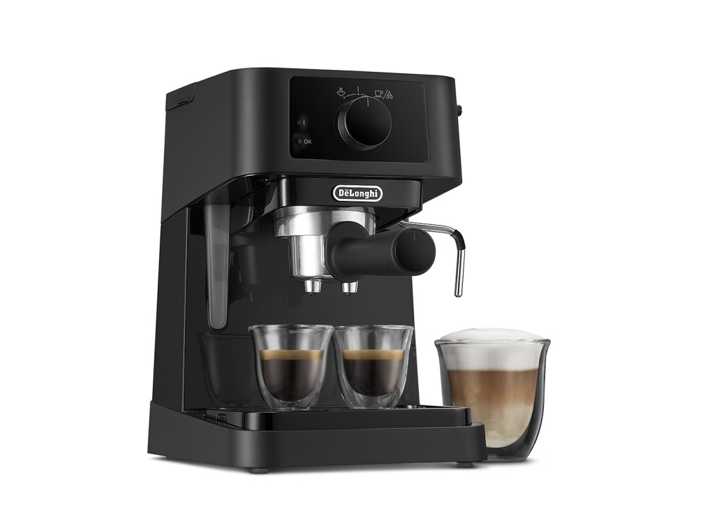 De&rsquo;Longhi STILOSA EC235.BK Macchina da Caff&egrave; Manuale Espresso e Cappuccino, Compatibile con Polvere o Cialde E.S.E., Spegnimento Automatico, Serbatoio Estraibile da 1L, Potenza 1100W, Nero