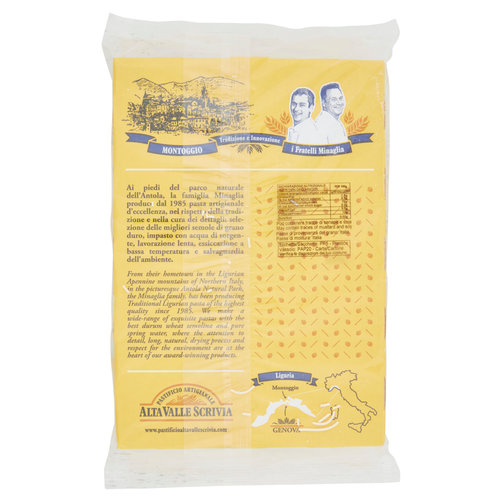 Pastificio Artigianale Alta Valle Scrivia Pasta di Semola di Grano Duro Taglierini 500 g