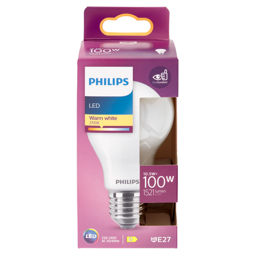 Philips Led goccia vetro 100W E27 2700K
