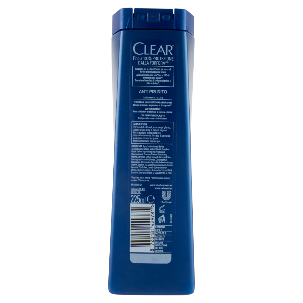 Clear Men Shampoo Antiforfora Anti Prurito 225 ml