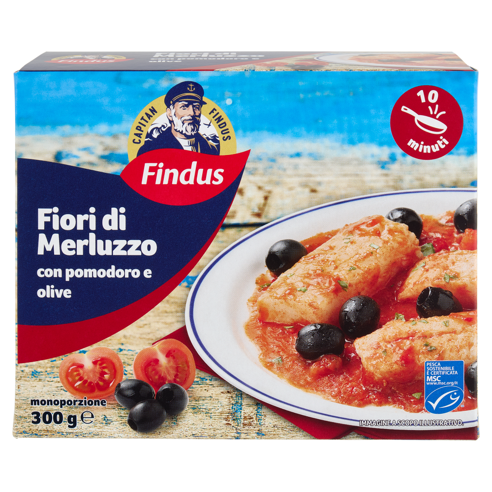 Capitan Findus Fiori Di Merluzzo con pomodoro e olive 300 g