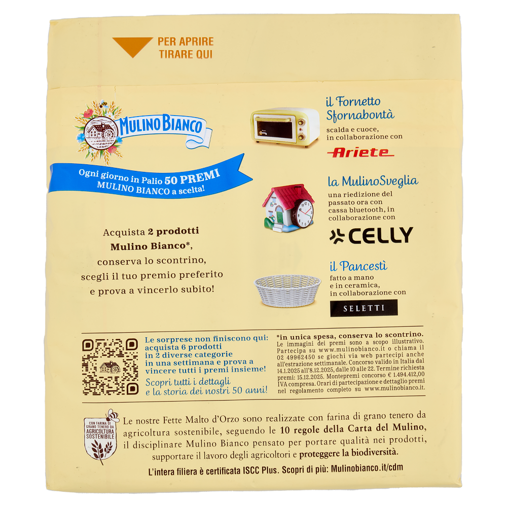 Mulino Bianco Fette Biscottate Malto d'Orzo 315g