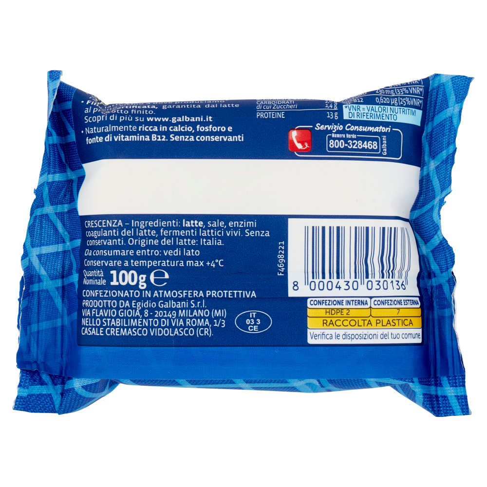 Galbani Certosino Crecenza italiana 100 g