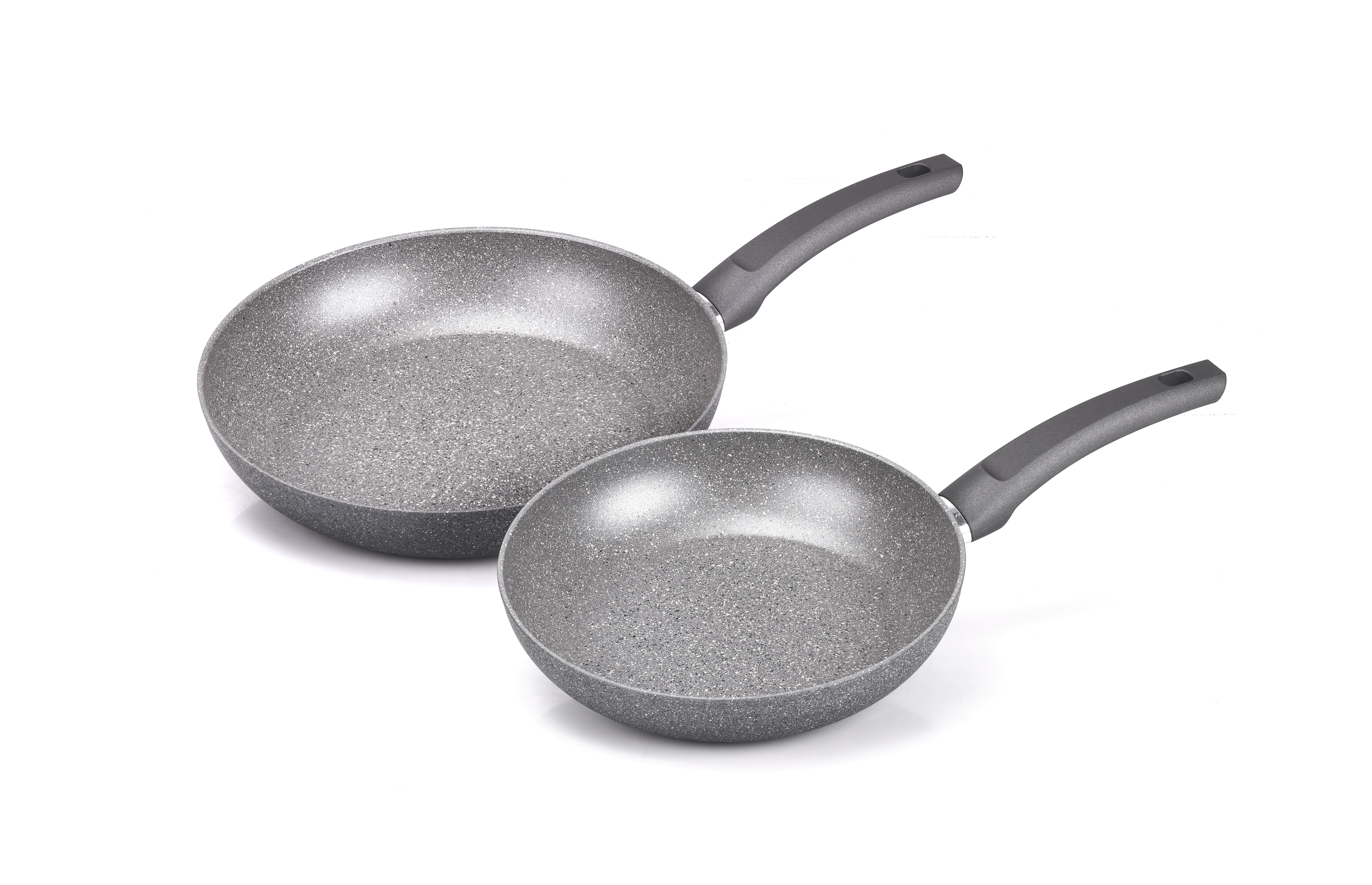 Carrefour Home Set 2 Padelle 24+28 cm per induzione con rivestimento effetto pietra