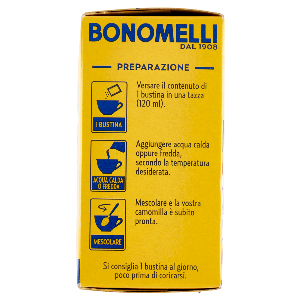 Bonomelli Estratto di Camomilla Solubile Sonno + Umore Melatonina e Griffonia bustine 16 x 4,5 g