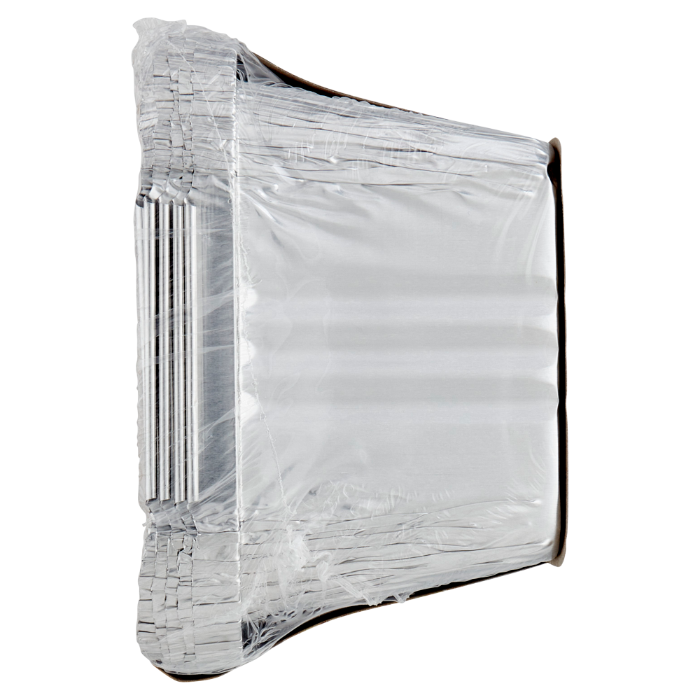 Carrefour Vaschette Profonde in Alluminio con Coperchio 2 Porzioni 5 pz